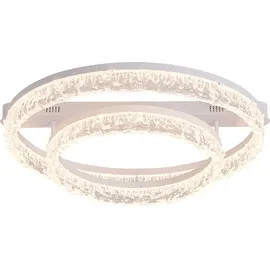 Eurotondisplay LED Deckenleuchte Fernbedienung/Handy-App Lichtfarbe einstellbar, LED fest integriert, Warm- bis Kaltweiß TY1303-40x60 weiß - Weiß