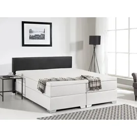 Beliani Boxspringbett 160 x 200 cm Schwarz/Weiß