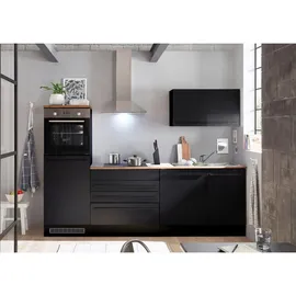 BASIC by Balculina Küchenzeile Jazz 260 cm schwarz
