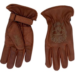 Rokker Tattoo Skull, Handschuhe - Braun - 3XL