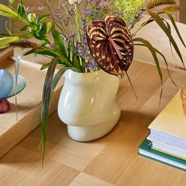 Hübsch Lote Vase, 20 cm, sandfarben