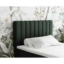panda möbel Boxspringbett 100x200 EVEREST, mit Topper, mit Bettkästen, Einzelbett, Dunkelgrün, Panda Möbel - dunkelgrün