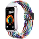 Strap-it Huawei Band 10 Armband Nylon für Huawei Band 10 - Regenbogen - Elastisch