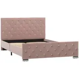 vidaXL Bettgestell Rosa Samt 120x200 cm Modell 1620544