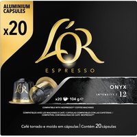L'OR Espresso Kaffeekapseln Onyx | Intensität 12 | 200 kompatible Kapseln Nespresso (R)* - Amazon Exclusive