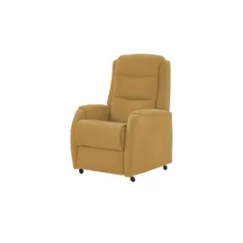 Hukla Fernsehsessel Max Mikrofaser 72 x 109 x 82 cm Gelb elektrisch mit Rollen