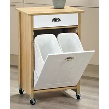 KESPER Küchenwagen mit Mülleimer - Sonoma Eiche
