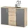 HBZ Sideboard 120 x 84 x 35 cm Grau matt / Eiche