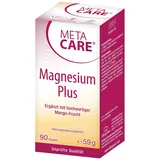 META CARE Magnesium Plus – Hoch bioverfügbares Magnesium – Ergänzt mit hochwertiger Mango-Frucht und Vitamin D3 – VEGAN – 90 Kapseln