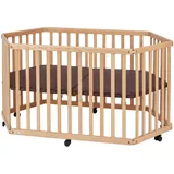 tiSsi Laufgitter »Buche Natur, 6-eckig«, bis 25 kg, zusammenklappbar; Made in Europe,