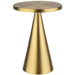 APS 17112 Tischleuchte "CONE", Akku-Leuchte, inkl. Ladestation, USB-Ladekabel und Fernbedienung, Höhe 18 cm, gold