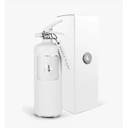 Classic Design Feuerlöscher - Weiß 2 Kg ABC Pulver incl. Wandhalter