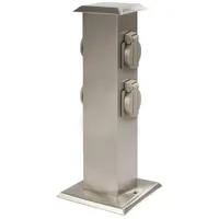 g & l gmbh Steckdosensäule 4-fach Grau