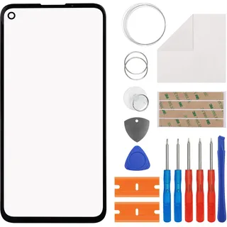 Duotipa Frontglas Display Glas Reparatur Kompatibel mit Google Pixel 4A G025J, GA02099 5.81 Zoll + Werkzeugen(Kein Display und Touch Digitizer)-mit OCA Kleber