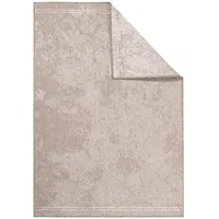 Carpet City Outdoor-Teppich, Beige, - Wendeteppich, Beidseitiges Meliertes Rauten-Muster