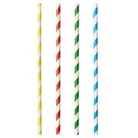 Papstar Trinkhalme Papier 21 cm 100 St. farbig sortiert