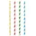 Papstar Trinkhalme Papier 21 cm 100 St. farbig sortiert