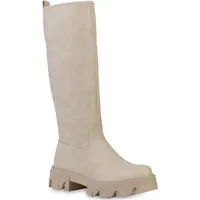 VAN HILL Damen Stiefel Plateaustiefel Blockabsatz Profil-Sohle Schuhe 837680,