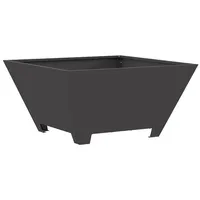 vidaXL Feuerstelle Quadratisch Schwarz 60x60x30 cm Stahl