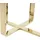 Kayoom Beistelltisch KAYOOM "Katris, Ausgefallenes Gestell aus stabilem Edelstahl", gold, B:59cm H:60cm T:59cm, Tischplatte: 100% Glas / Gestell: Edelstahl, Tische, Beistelltisch, ausgefallenes Gestelldesign aus Edelstahl, zwei Ablageflächen