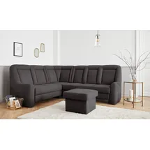 sit&more Ecksofa SIT & MORE "Melissa L-Form", grau (fango), B:257cm H:107cm T:217cm, 100% Polyester, Sofas, Ecksofa, klassisches Polsterprogramm, wahlweise Bettfunktion und Schubkasten