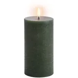 Piffany Uyuni LED Stumpenkerze 7,8 x 15 cm olivgrün