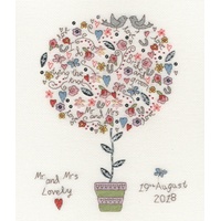 Bothy Threads Kreuzstich-Set Liebe Vows, 24x28cm, XKA16, Zählmuster