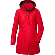 KILLTEC Parka KOS 44 WMN PRK Wasserdichte, atmungsaktive Damenjacke mit abnehmbarer Kapuze rot 46 EU