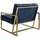 s-style möbel Loungesessel Tampa Samtstoff 0 x 0 x 0 cm Blau