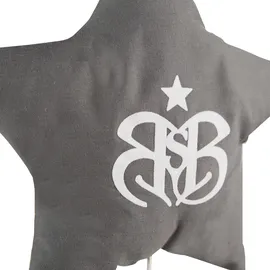 roba Spieluhr 'Rock Star Baby 3', Einschlafhilfe, Textil-Stern waschbar, Babyzimmer Deko grau / weiß
