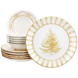 Mambocat Wald ocker Tafelservice 12-tlg. für 6 Personen