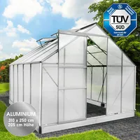 Brast Gewächshaus Aluminium Silber HKP 6 mm 7,75 m2
