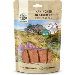 Wildes Land Kaninchenfleisch Streife Sparpaket 8 x 200g Hunde Snack