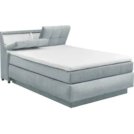 Set One by Musterring Boxspringbett Fairfield 140 x 200 cm Stoff Ice Blue