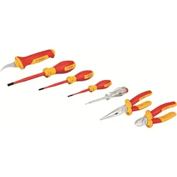 Bosch VDE Werkzeugset 7tlg. Schraubendreher Spitzzange Seidentschneider Messer