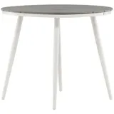 VCM ebuy24 Break Esstisch Ø90cm Weiß Grau