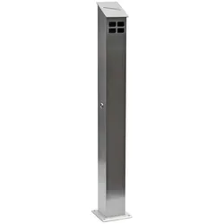 Standaschenbecher Edelstahl, Quadratisch, Bodenmontage