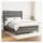 vidaXL Boxspringbett 140 x 200 cm Dunkelgrau