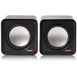 Audiocore AC870 Stereo, 2.0 PC-Lautsprecher (6 W, Lautstärkeregelung) schwarz