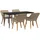 vidaXL Garten Essgruppe 5-tlg. Beige