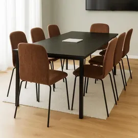 Albatros Esszimmerstühle 4er Set braun - stapelbar, bequemer Polsterstuhl - Eleganter Küchenstuhl, Stuhl Esszimmer oder Esstisch Stuhl,