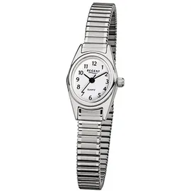 REGENT Damen-Armbanduhr silber Analog F-262 Edelstahl-Armband URF262