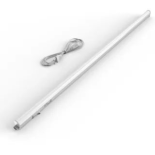 Briloner LED Leiste mit Ein/Aus-Schalter, neutralweiße Lichtfarbe, inkl. Steckerkabel, Unterbauleuchte Küche, LED Lichtleiste Küche, Schrankbeleuchtung, Küchenlampe, Lampe, 87,3x2,2x3 cm