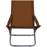 vidaXL Strandstuhl Klappbar Braun