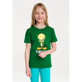LOGOSHIRT T-Shirt "Looney Tunes - Tweety", Mädchen, Gr. 104/116, grün, 100% Baumwolle, bedruckt, normal, Rundhals, Shirts T-Shirt, mit niedlichem Print