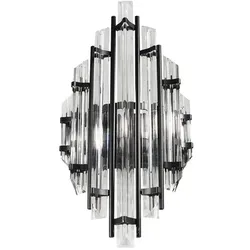 Bamyum Champion Wandleuchte Innen Kristall, Glas Metall