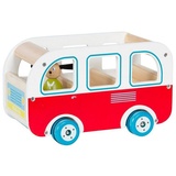 Moulin Roty Holz-Bus Sightseeing mit Spielfigur 2-teilig in rot