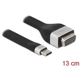 DeLock Adapterkabel USB C zu VGA 0,13 m Schwarz/Silber
