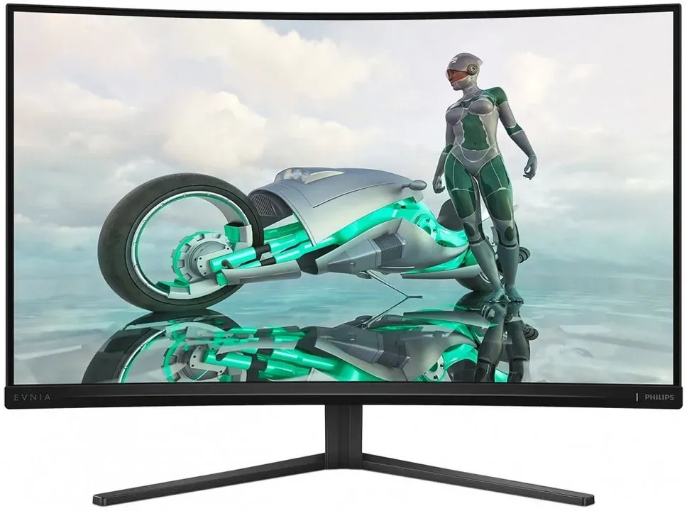 Philips Philips Evnia 32M2C3500L Gaming Monitor 32" dunkelgrau Curved-Gaming-Monitor (Quad HD 2560 x 1440 Pixel px, Quad HD 2560 x 1440 Pixel, 0.5 ms Reaktionszeit, 180 Hz für flüssige Bilder) grau