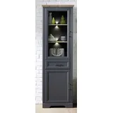 Innostyle Stauraumvitrine Jasmin 66 x 42 x 204 cm Grau